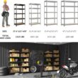 PrimeZone Storage Shelves 5 Tier Adjustable Garage Storage Shelving, Heavy Duty Metal Storage Utility Rack Shelf Unit for Warehouse Pantry Closet Kitchen, 28