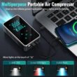 Tire Inflator Portable Air Compressor - Air Pump for Car - 18000mAh Electric Air Compressor (Black)