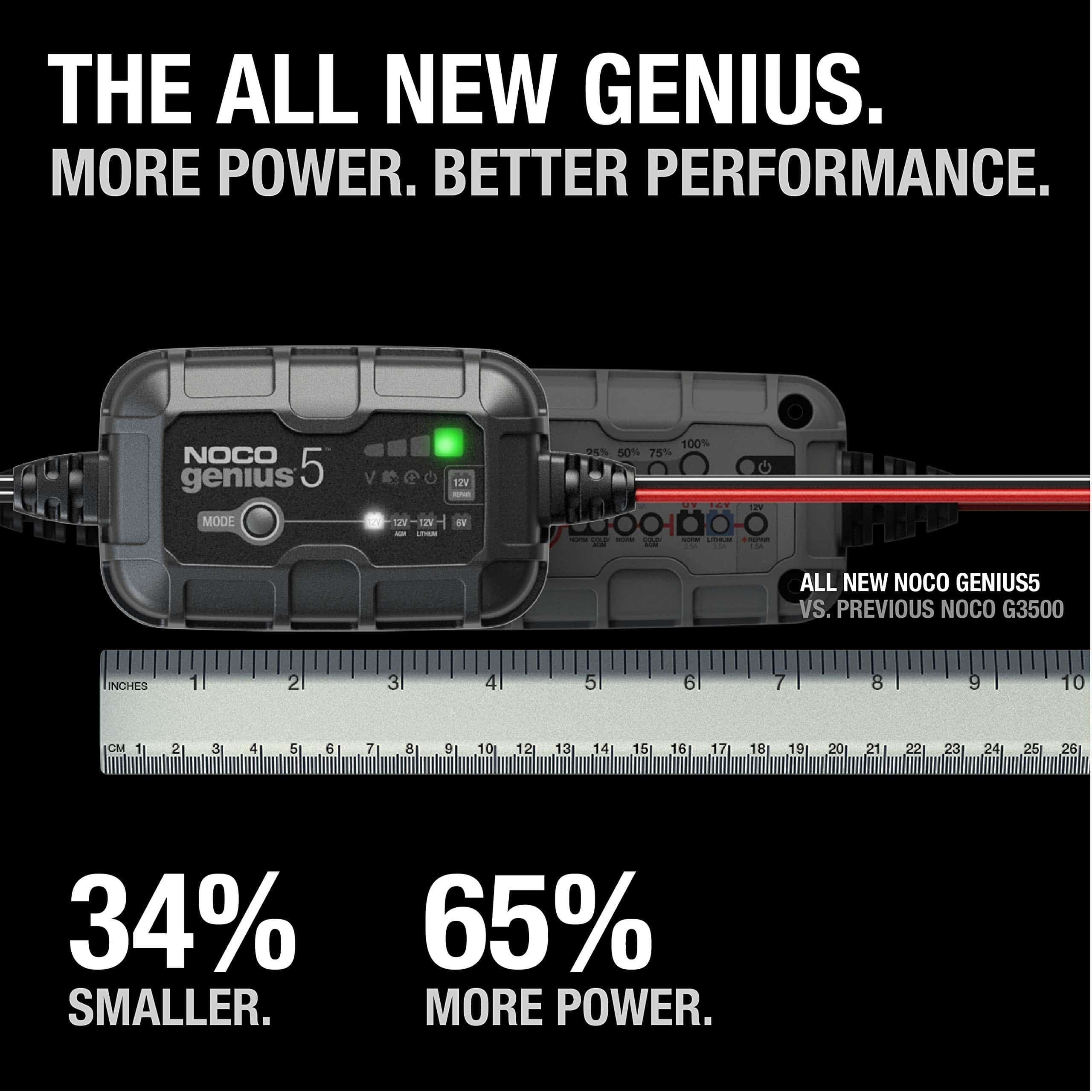 NOCO GENIUS5, 5A Smart Car Battery Charger, 6V and 12V Automotive Charger NOCO GENIUS5, 5A Smart Car Battery Charger, 6V and 12V Automotive Charger - Image 7