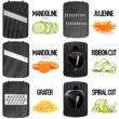 Fullstar Mandoline Slicer for Kitchen, Cheese Grater Vegetable Spiralizer and Veggie Slicer for Cooking & Meal Prep