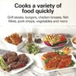 Hamilton Beach Electric Indoor Grill, 6-Serving, Large 90 sq. in. Nonstick Easy Clean Plates, 1200 Watts, Silver (25371)