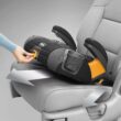 Chicco GoFit Plus Backless Booster Car Seat with LATCH Attachment and Quick-Release LATCH Removal, Iron/Black