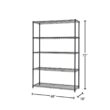 TRINITY HTBFPBA-0950 Black Anthracite 5-Tier Steel Wire Shelving Unit (48 in. W x 72 in. H x 18 in. D) TRINITY HTBFPBA-0950 Black Anthracite 5-Tier Steel Wire Shelving Unit (48 in. W x 72 in. H x 18 in. D)