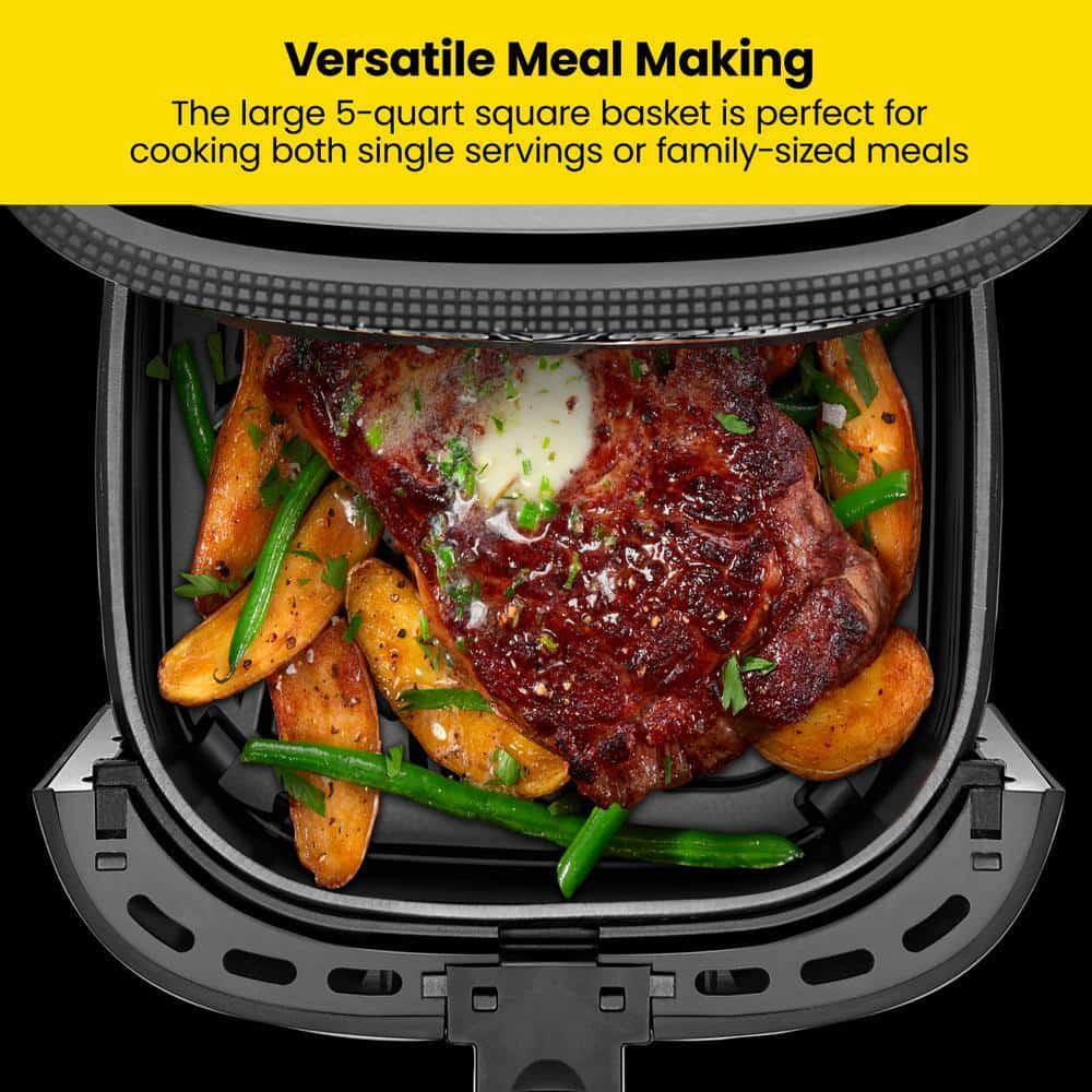 Chefman TurboTouch 5 Qt. Air Fryer, Stainless Steel Compact and Healthy Way To Cook Oil-Free, One-Touch Digital Controls Chefman TurboTouch 5 Qt. Air Fryer, Stainless Steel Compact and Healthy Way To Cook Oil-Free, One-Touch Digital Controls - Image 6