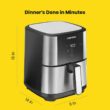 Chefman TurboTouch 5 Qt. Air Fryer, Stainless Steel Compact and Healthy Way To Cook Oil-Free, One-Touch Digital Controls Chefman TurboTouch 5 Qt. Air Fryer, Stainless Steel Compact and Healthy Way To Cook Oil-Free, One-Touch Digital Controls