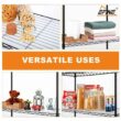 EFINE RL100-5 Black 5-Tier Carbon Steel Wire Garage Storage Shelving Unit with 8 Hooks (23.6 in. W x 59 in. H x 14 in. D) EFINE RL100-5 Black 5-Tier Carbon Steel Wire Garage Storage Shelving Unit with 8 Hooks (23.6 in. W x 59 in. H x 14 in. D)