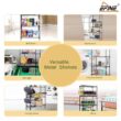 EFINE RL100-5 Black 5-Tier Carbon Steel Wire Garage Storage Shelving Unit with 8 Hooks (23.6 in. W x 59 in. H x 14 in. D) EFINE RL100-5 Black 5-Tier Carbon Steel Wire Garage Storage Shelving Unit with 8 Hooks (23.6 in. W x 59 in. H x 14 in. D)