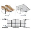 FLEXIMOUNTS GR38B-E Adjustable Height Overhead Ceiling Mount Garage Rack in Black (96 in. W x 36 in. D)