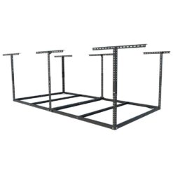 FLEXIMOUNTS GR48FB-OFFLINE Black Adjustable Height Overhead Garage Storage Rack (96 in W x 48 in D)