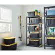 HDX 241592 5-Tier Plastic Garage Storage Shelving Unit in Black (36 in. W x 74 in. H x 18 in. D) HDX 241592 5-Tier Plastic Garage Storage Shelving Unit in Black (36 in. W x 74 in. H x 18 in. D)