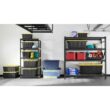 HDX 241592 5-Tier Plastic Garage Storage Shelving Unit in Black (36 in. W x 74 in. H x 18 in. D) HDX 241592 5-Tier Plastic Garage Storage Shelving Unit in Black (36 in. W x 74 in. H x 18 in. D)