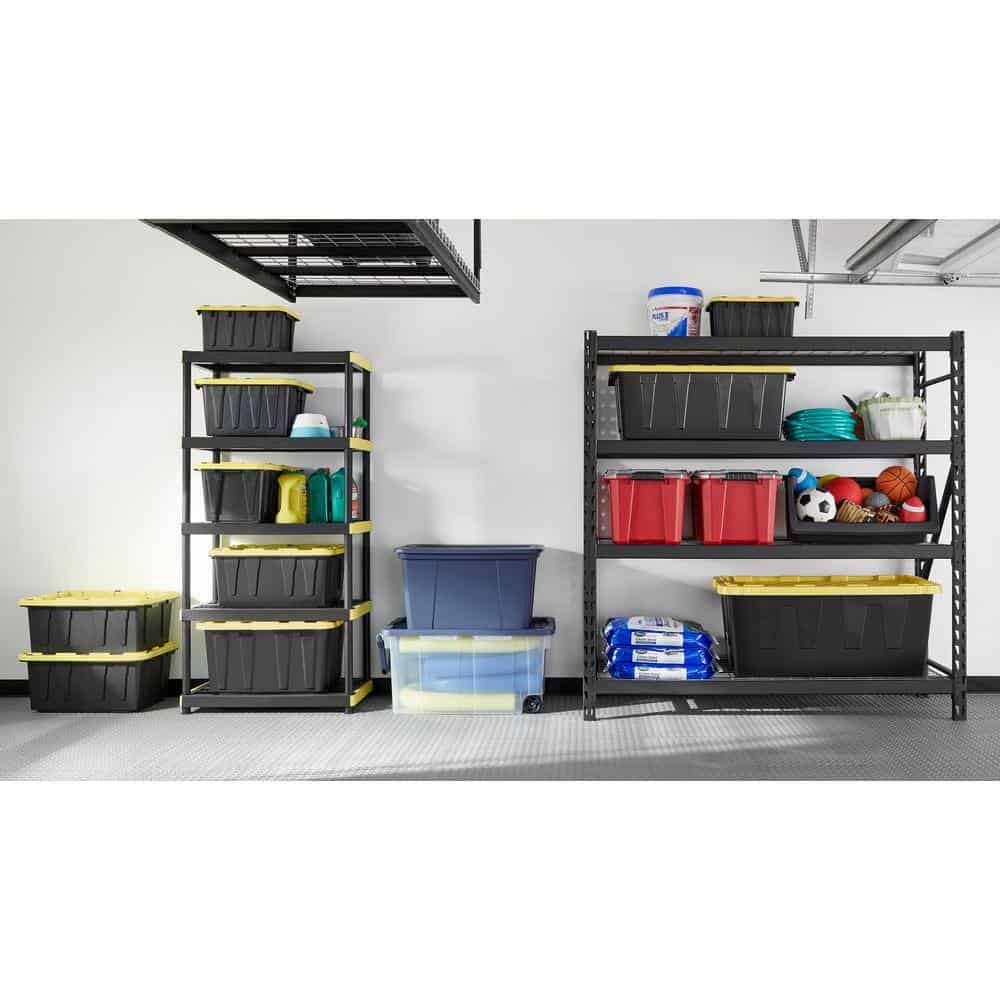 HDX 241592 5-Tier Plastic Garage Storage Shelving Unit in Black (36 in. W x 74 in. H x 18 in. D) HDX 241592 5-Tier Plastic Garage Storage Shelving Unit in Black (36 in. W x 74 in. H x 18 in. D) - Image 10