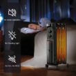 Costway EP24919US-BK 1500-Watt Electric Oil-Filled Radiant Space Heater with Adjustable Thermostat