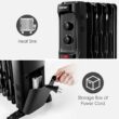 Costway EP24919US-BK 1500-Watt Electric Oil-Filled Radiant Space Heater with Adjustable Thermostat