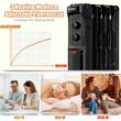 Costway EP24919US-BK 1500-Watt Electric Oil-Filled Radiant Space Heater with Adjustable Thermostat