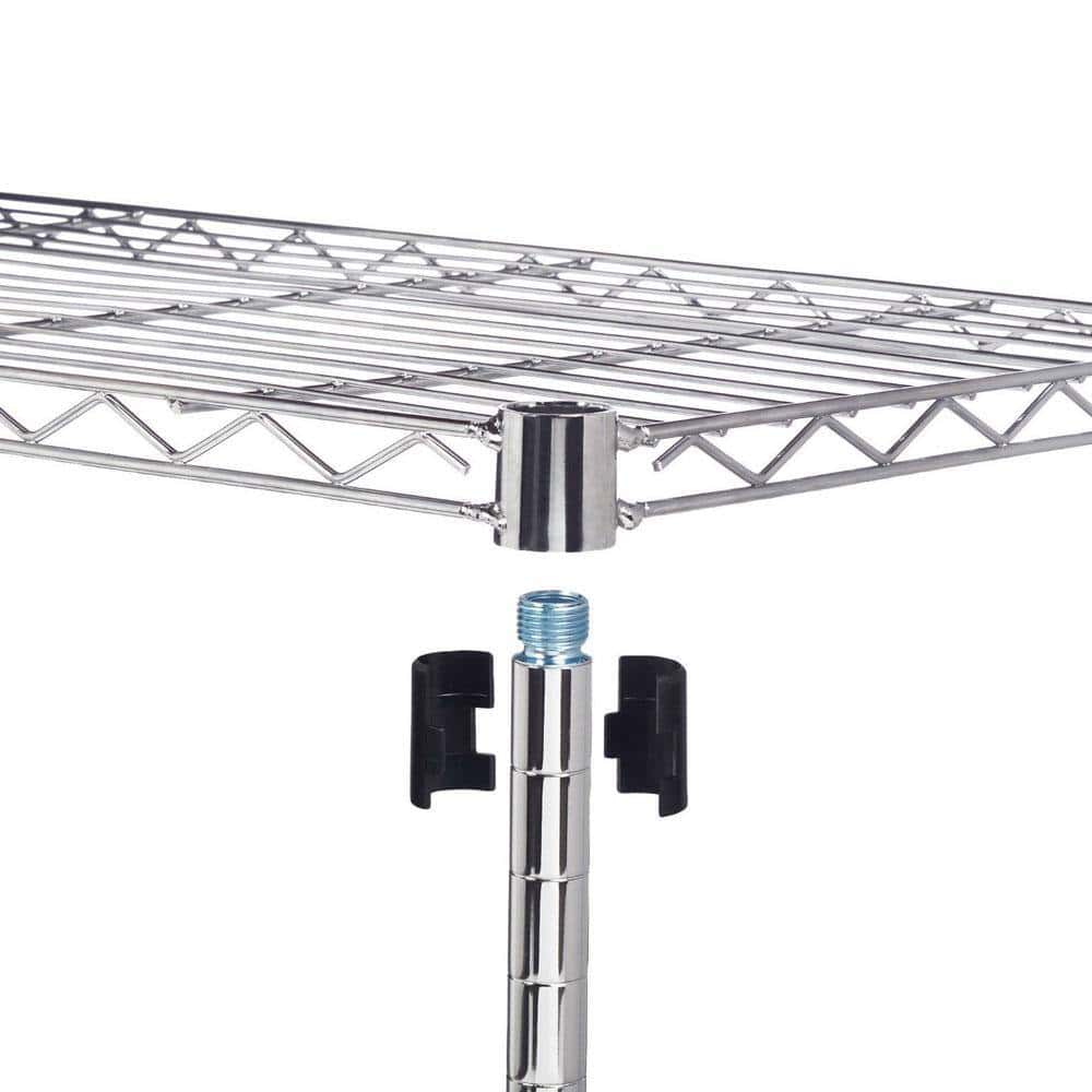 Winado Chrome 5-Tier Metal Freestanding Garage Storage Shelving Unit (13.78 in. W x 59 in. H x 23.62 in. D) Winado Chrome 5-Tier Metal Freestanding Garage Storage Shelving Unit (13.78 in. W x 59 in. H x 23.62 in. D) - Image 5