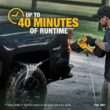 DEWALT 20V MAX 550 PSI 1.0 GPM Cold Water Cordless Electric Power Cleaner with 4 Nozzles (Tool Only)