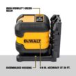 DEWALT 55 ft. Green Self-Leveling Cross Line Laser Level with (2) AA Batteries & Case