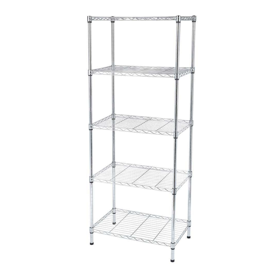 Winado Chrome 5-Tier Metal Freestanding Garage Storage Shelving Unit (13.78 in. W x 59 in. H x 23.62 in. D) Winado Chrome 5-Tier Metal Freestanding Garage Storage Shelving Unit (13.78 in. W x 59 in. H x 23.62 in. D)