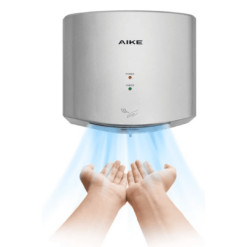 AIKE Air Wiper Compact Hand Dryer 110V 1400W Silver (with 2 Pin Plug) Model AK2630