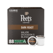 Peet's Coffee, Dark Roast K-Cup Pods for Keurig Brewers - Major Dickason's Blend 88 Count (4 Boxes of 22)