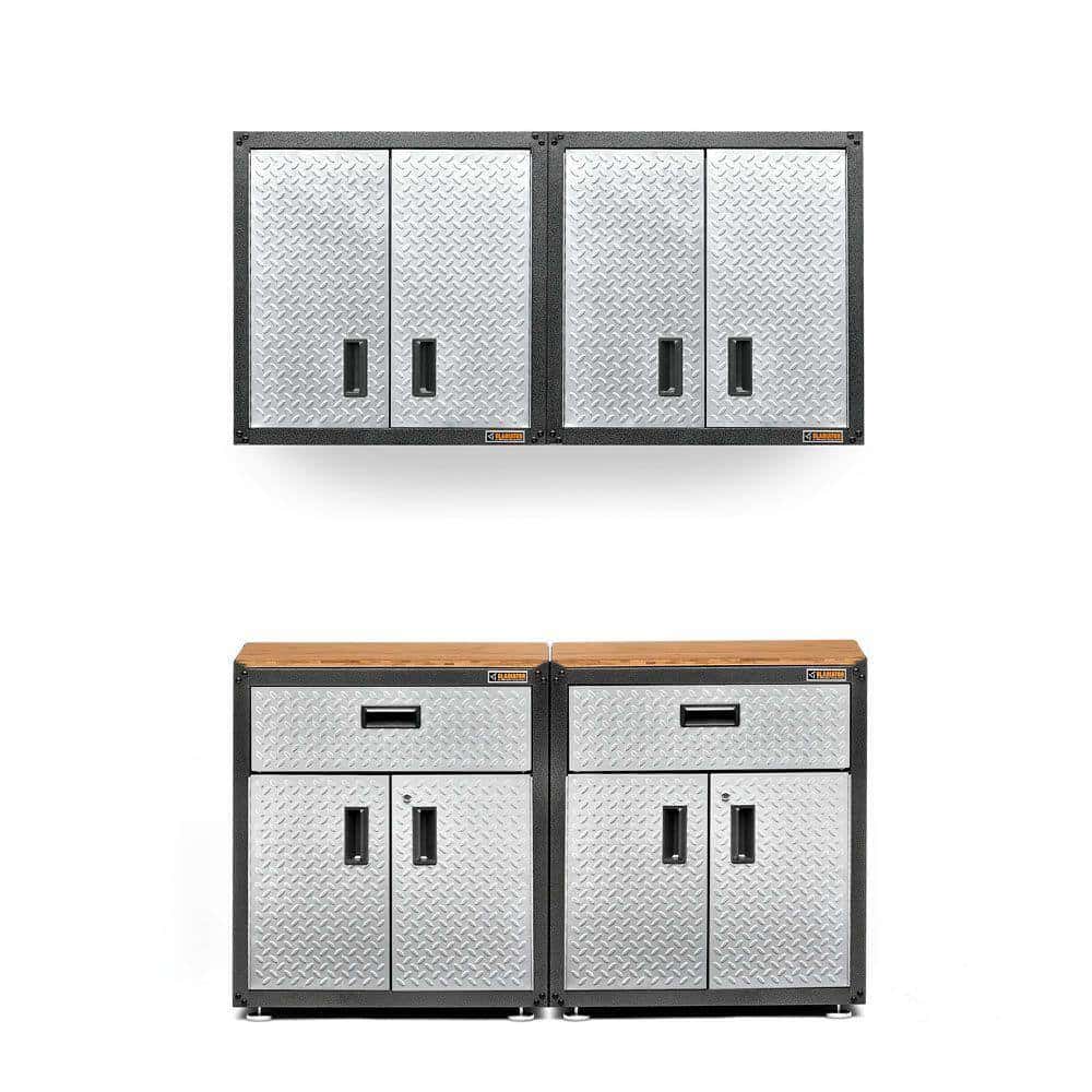 Gladiator GAWG28FDYG Steel 1-Shelf Wall Mounted Garage Cabinet in Silver Tread (28 in W x 28 in H x 12 in D) Gladiator GAWG28FDYG Steel 1-Shelf Wall Mounted Garage Cabinet in Silver Tread (28 in W x 28 in H x 12 in D) - Image 8