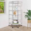 Winado Silver 6-Tier Metal Freestanding Garage Storage Shelving Unit with Wheels (26.77 in. W x 71 in. H x 26.77 in. D) Winado Silver 6-Tier Metal Freestanding Garage Storage Shelving Unit with Wheels (26.77 in. W x 71 in. H x 26.77 in. D)