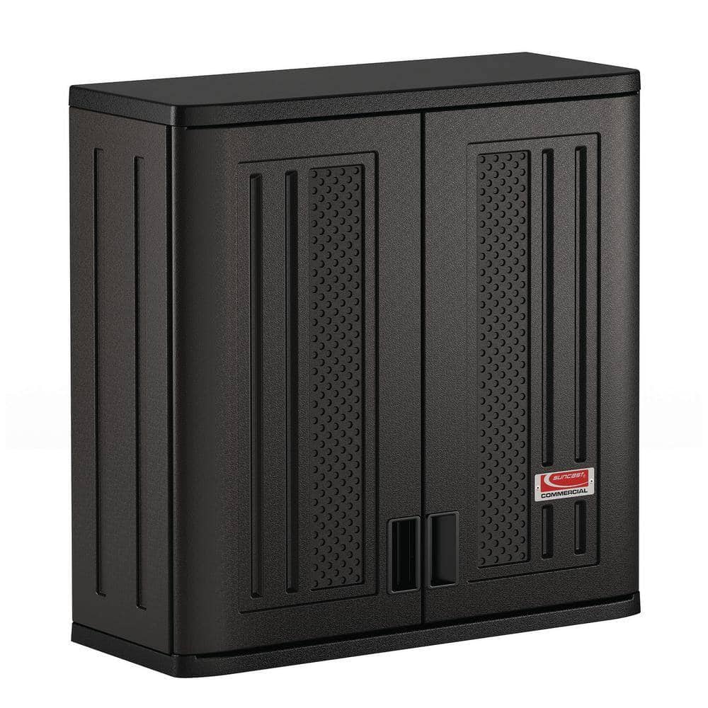 Suncast Commercial BMCCPD3000R 30 in W x 30 in H x 12 in D 1-Shelf Wall Mounted Resin Garage Cabinet in Slate Suncast Commercial BMCCPD3000R 30 in W x 30 in H x 12 in D 1-Shelf Wall Mounted Resin Garage Cabinet in Slate