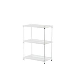 Design Ideas 3419301 White 3-Tier Metal Garage Storage Shelving Unit (24 in. W x 32 in. H x 14 in. D)