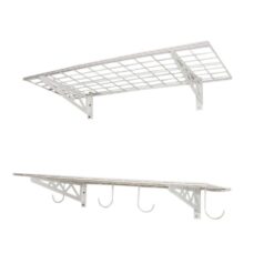 SafeRacks SR-WS1 18x48-W 18 in. x 48 in. Industrial Steel Wall Shelves (2 Pack)