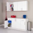 Prepac WEW-3230 Composite Wall Mounted Garage Cabinet in White (32 in. W x 30 in. H x 12 in. D)