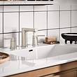 Moen Rinza Spot Resist Brushed Nickel Widespread 2-handle WaterSense Bathroom Sink Faucet with Drain