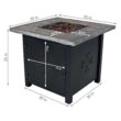 Sunnydaze Decor 30-in W 40000-BTU Black Faux Stone Propane Gas Fire Pit Table