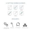 Moen Magnetix Engage Spot Resist Brushed Nickel Round Rain Shower Head Handheld Shower Head 2.5-GPM (9.5-LPM)