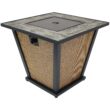Sunnydaze Decor 28-in W 40000-BTU Brown Portable Steel Propane Gas Fire Pit Table