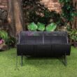 Deko Living 35.5-in W Black Iron Wood-Burning Fire Pit
