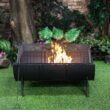 Deko Living 35.5-in W Black Iron Wood-Burning Fire Pit