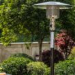 Legacy Heating 47000-BTU Mocha Stainless Steel Floorstanding Liquid Propane Patio Heater