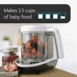 Baby Brezza One Step Baby Food Maker Deluxe – Auto shut Off, Dishwasher Safe Cooker and Blender to Steam + Puree Organic Food for Infants + Toddlers - Set of 3 Pouches + 3 Funnels - 5