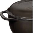Lodge 6 Quart Enameled Cast Iron Dutch Oven with Lid – Midnight Chrome Lodge 6 Quart Enameled Cast Iron Dutch Oven with Lid – Midnight Chrome