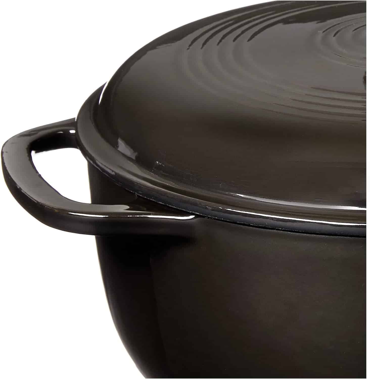 Lodge 6 Quart Enameled Cast Iron Dutch Oven with Lid – Midnight Chrome Lodge 6 Quart Enameled Cast Iron Dutch Oven with Lid – Midnight Chrome - Image 3