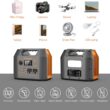 Portable Power Station EnginStar 300W Solar Generator 110V 296Wh Power Bank Two Pure Sine Wave AC Outlet 80000mAh Lithium Battery Pack for Camping Outdoors Trip RV Hunting Vans Emergency Backup - 9