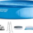 Intex Easy Set 18 Foot by 48 Inch Round Inflatable Above Ground Swimming Pool with Filter Pump, Ladder, Pool Cover, and 6 Pack Filter Cartridges, Blue - 2