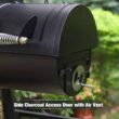 MFSTUDIO Heavy Duty Smoker, X-Large Charcoal Grill with Offset Smoker, 942 sq.in. Cooking Area, For Outdoor Camping Family & Friends Gathering, Black - 9