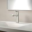 Moen Rinza Modern Straight Spout Spot Resist Brushed Nickel Single Hole 1-handle WaterSense Bathroom Sink Faucet with Drain and Deck Plate