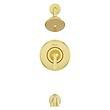 Pfister Willa Brushed Gold 1-handle Single Function Round Bathtub and Shower Faucet Valve Included