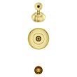Pfister Willa Brushed Gold 1-handle Single Function Round Bathtub and Shower Faucet Valve Included