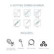 Moen Magnetix Engage Matte Black Dual/Combo Shower Head 2.5-GPM (9.5-LPM)