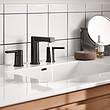 Moen Rinza Matte Black Widespread 2-handle WaterSense Bathroom Sink Faucet with Drain