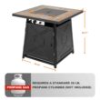 Nuu Garden 28.15-in W 50000-BTU Black Tabletop Iron Propane Gas Fire Pit Table